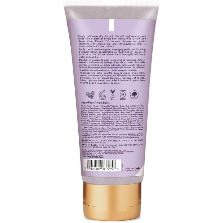 Shea Moisture Purple Rice Water Rice Scrub, Enriched With Wild Orchid & Sweet Violet Extract, 177 ml - Just Closeouts Canada Inc.764302015253