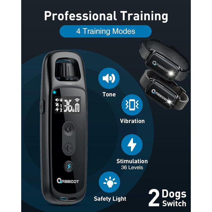 Shock Collar 2 Dogs (15~130lbs) - 3300ft Dog Shock Collar with Remote, IPX7 Waterproof Electric Dog Training Collar with Remote for Small Medium Large Dogs, Grey - Just Closeouts Canada Inc.X003VDYO01