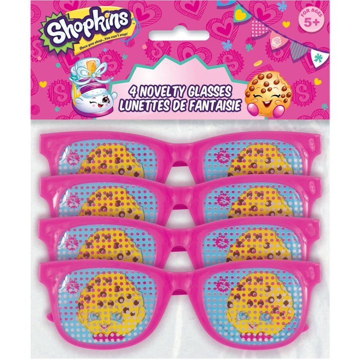 Shopkins Pinhole Novelty Glasses Party Favors, Pink, 4ct - Just Closeouts Canada Inc.011179430895