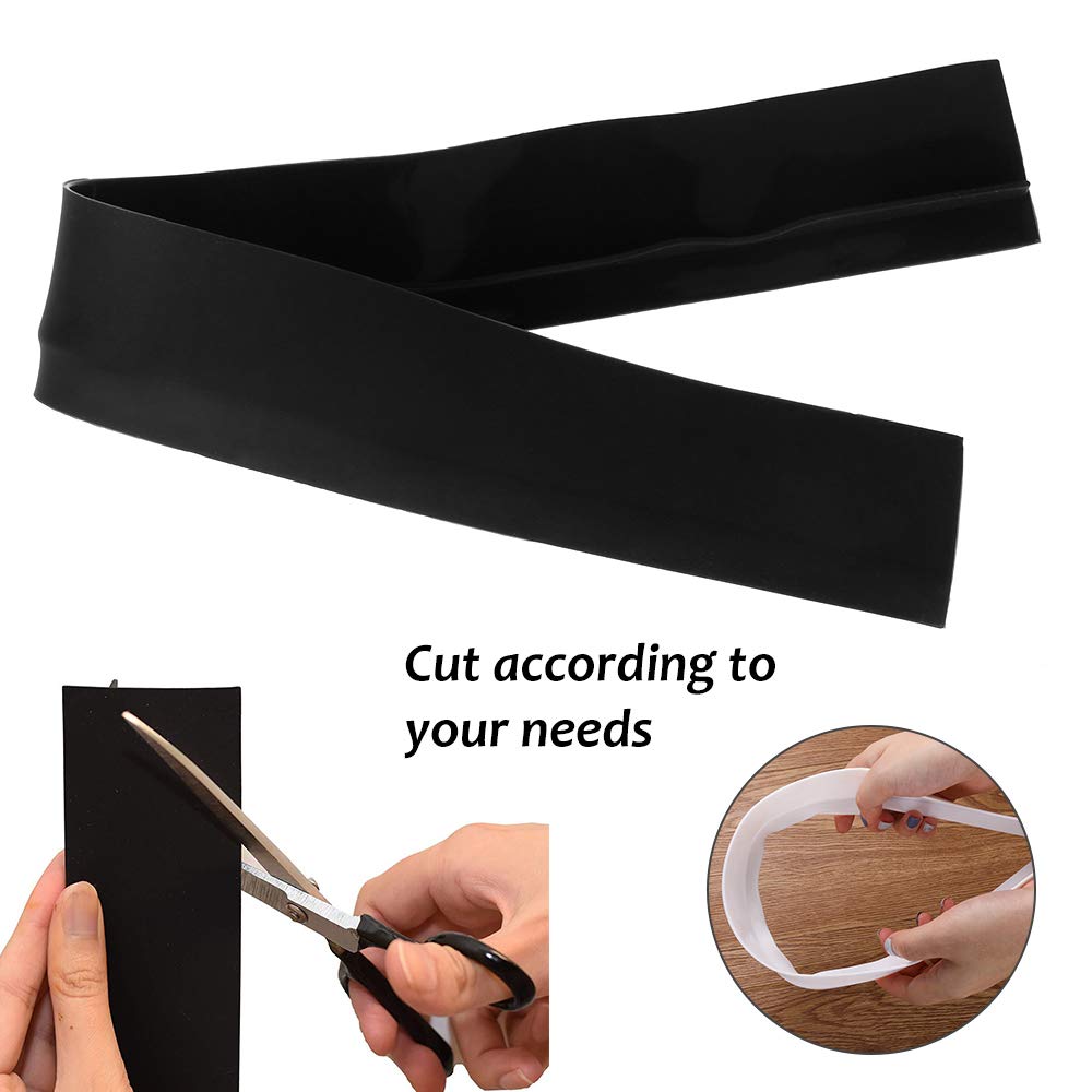 Silicone Kitchen Stove Counter Gap Cover Long & Wide Gap Filler (2 Pack) Seals Spills Between Counters, Stovetops, Washing Machines, Oven, Washer, Dryer - Heat - Resistant and Easy Clean (White) - Just Closeouts Canada Inc.