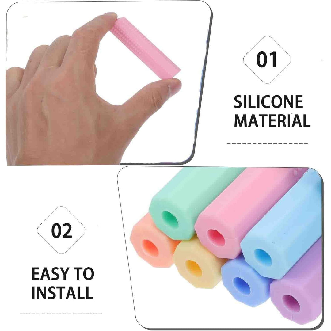 Silicone Pen Case Pencil Charms Set of 8 Assorted Colours - Just Closeouts Canada Inc.