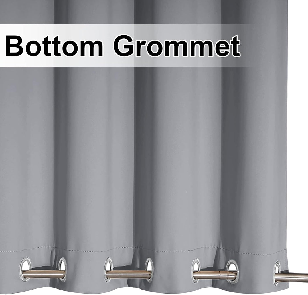 Silver Grey Waterproof Outdoor Grommet Curtain, 100 x 95 in, 1 Panel - Just Closeouts Canada Inc.