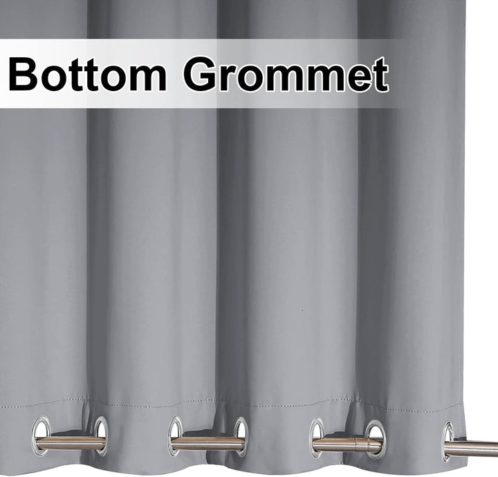 Silver Grey Waterproof Outdoor Grommet Curtain, 100 x 95 in, 1 Panel - Just Closeouts Canada Inc.