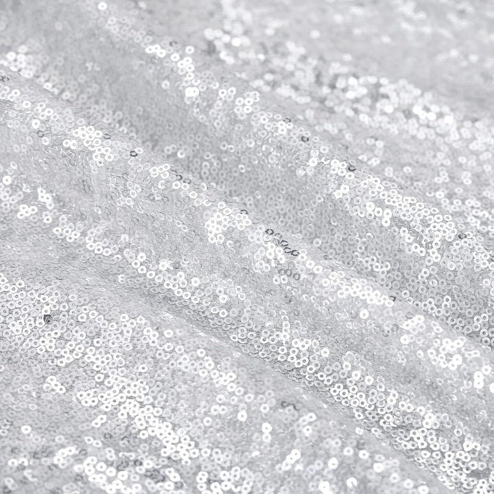 Silver Sequin Backdrop Curtain, 4 × 8 ft - Just Closeouts Canada Inc.X001OV140Z