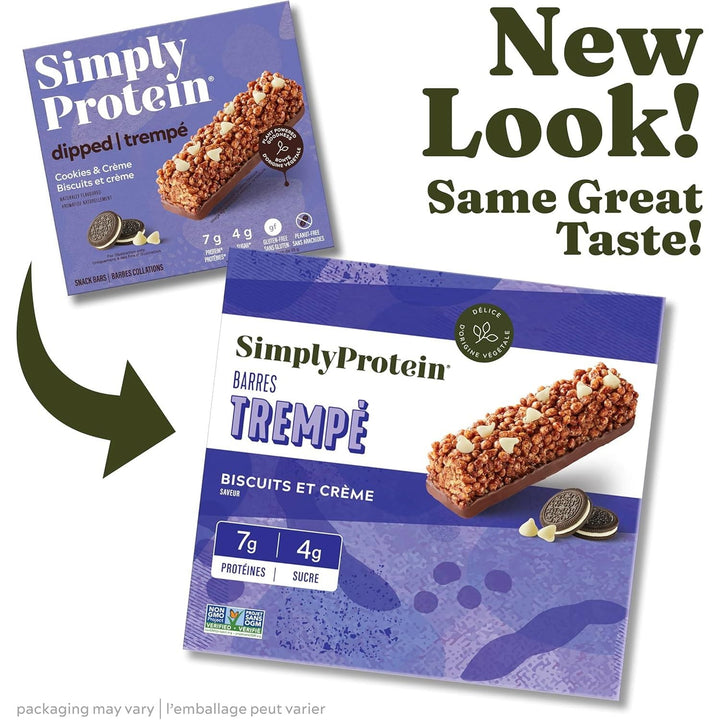 Simply Protein - Dipped Bars - Cookies & Cream, 5CT - Just Closeouts Canada Inc.