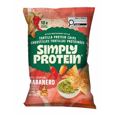 Simply Protein Restaurant-Style Protein Tortilla Chips Hint of Habanero 130g - Just Closeouts Canada Inc.
