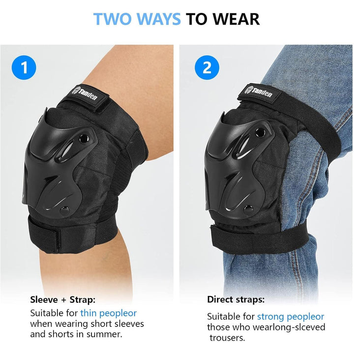 Skating Protective Gear Elbow and Knee Pads Adult, Knee Pads for Men Women Elbow Pads Wrist Guards for Roller Skating Skateboarding Cycling - Just Closeouts Canada Inc.