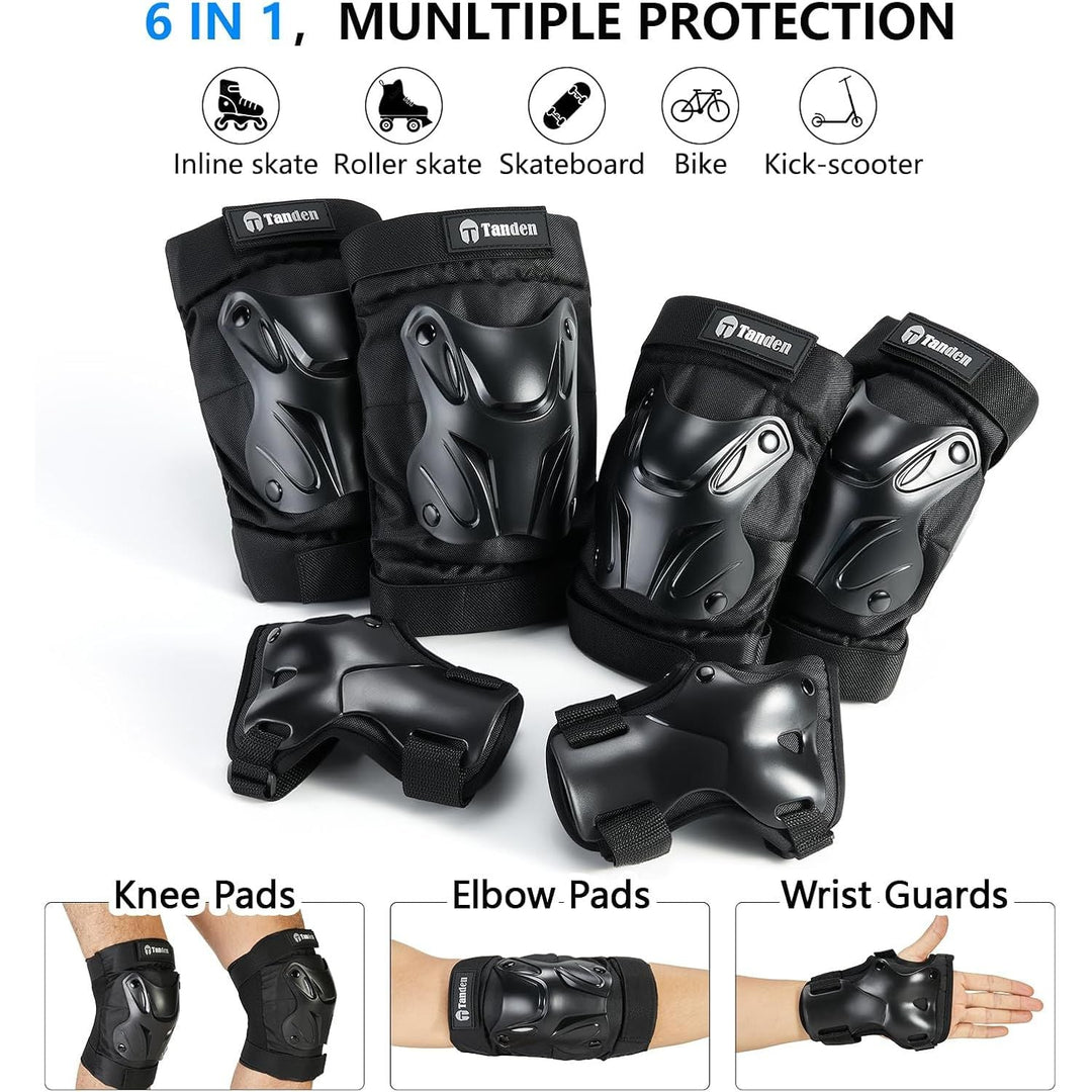 Skating Protective Gear Elbow and Knee Pads Adult, Knee Pads for Men Women Elbow Pads Wrist Guards for Roller Skating Skateboarding Cycling - Just Closeouts Canada Inc.