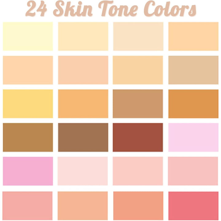 Skin-Tone Acrylic Paint Markers, Soft Brush Tip, 24 Colours - Just Closeouts Canada Inc.