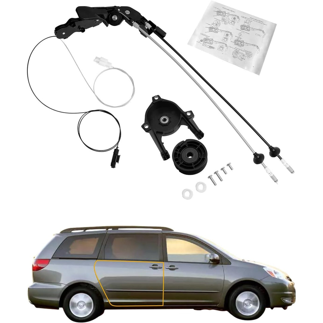Sliding Door Cable Assembly, Rear Right Passenger Side, Compatible with 2004 - 2010 Toyota Sienna 3.3L 3.5L V6, 85620 - 08042 69631 - 08030 924 - 550, Auto Power Door Spool Control Cable Repair Kit w/o Motor - Just Closeouts Canada Inc.