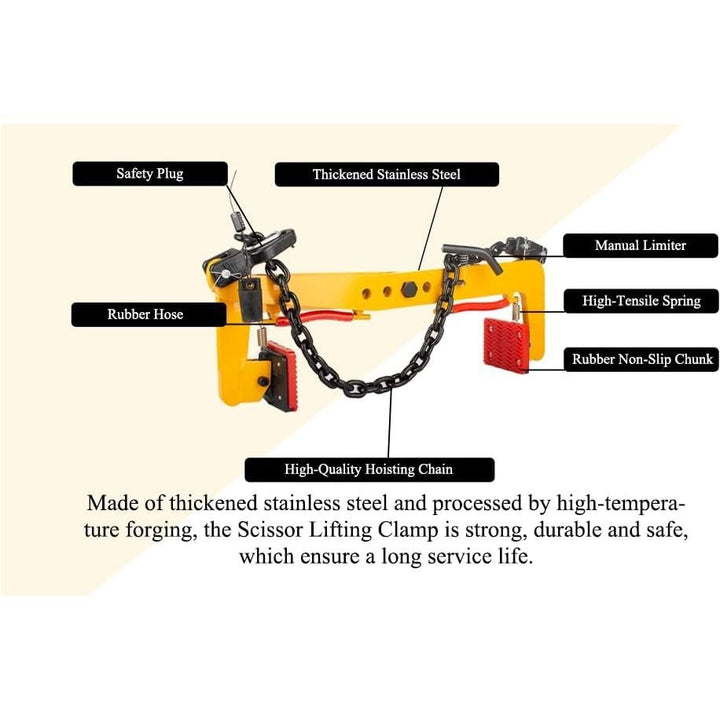 Sliyxtwio Granite Slab Lifting Clamp 716lbs, Stone Lifting Clamps, Heavy Duty Lifting Clamps, Lifting Clamps for Granite Stone Marble Slate Rock Brick, Marble Lifting Clamps. - Just Closeouts Canada Inc.