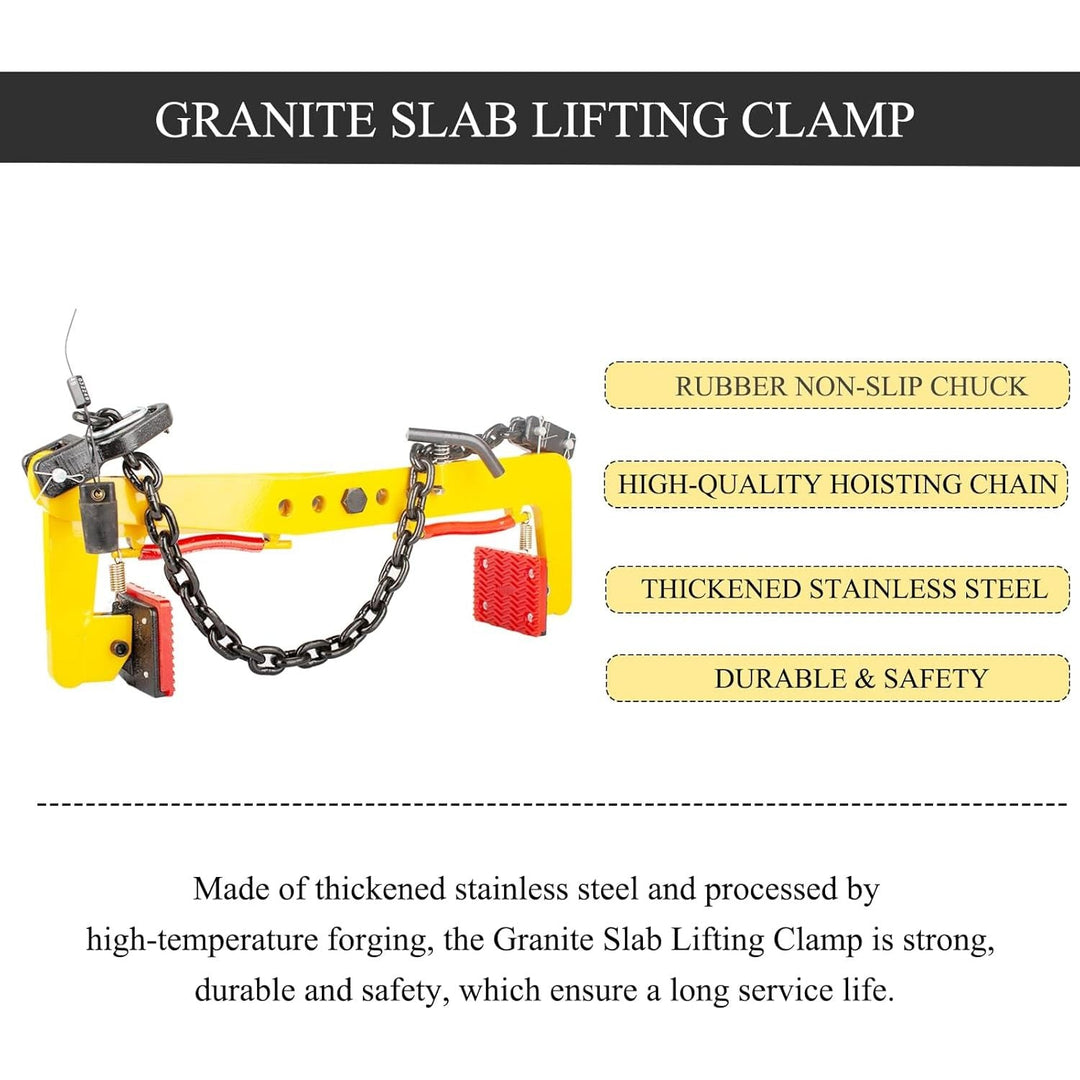 Sliyxtwio Granite Slab Lifting Clamp 716lbs, Stone Lifting Clamps, Heavy Duty Lifting Clamps, Lifting Clamps for Granite Stone Marble Slate Rock Brick, Marble Lifting Clamps. - Just Closeouts Canada Inc.