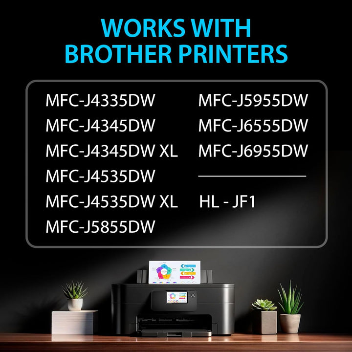 Smart Ink Compatible Ink Cartridge Replacement for Brother LC406 XL LC406XL LC 406 4 Combo Pack to use with MFC - J4335DW MFC - J5855DW MFC - J6555DW MFC - J4535DW MFC - J6955DW (Black, Cyan, Magenta, Yellow) - Just Closeouts Canada Inc.