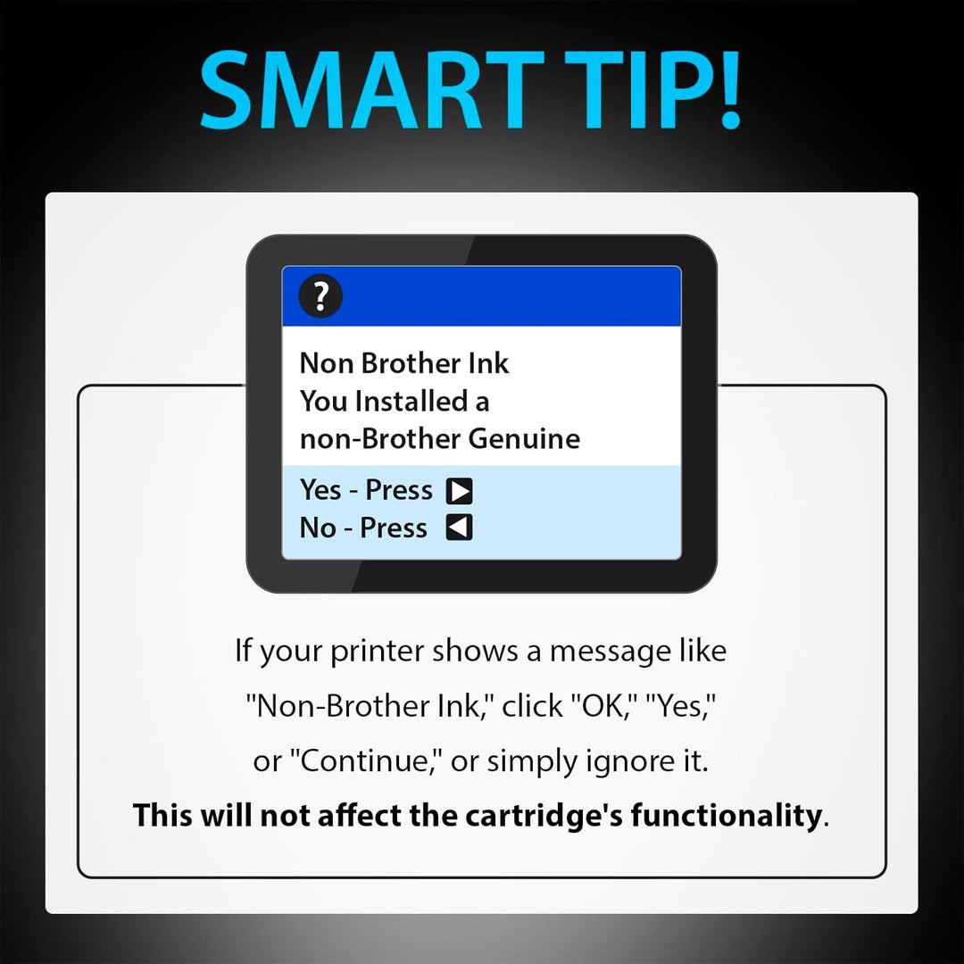 Smart Ink Compatible Ink Cartridge Replacement for Brother LC406 XL LC406XL LC 406 4 Combo Pack to use with MFC - J4335DW MFC - J5855DW MFC - J6555DW MFC - J4535DW MFC - J6955DW (Black, Cyan, Magenta, Yellow) - Just Closeouts Canada Inc.