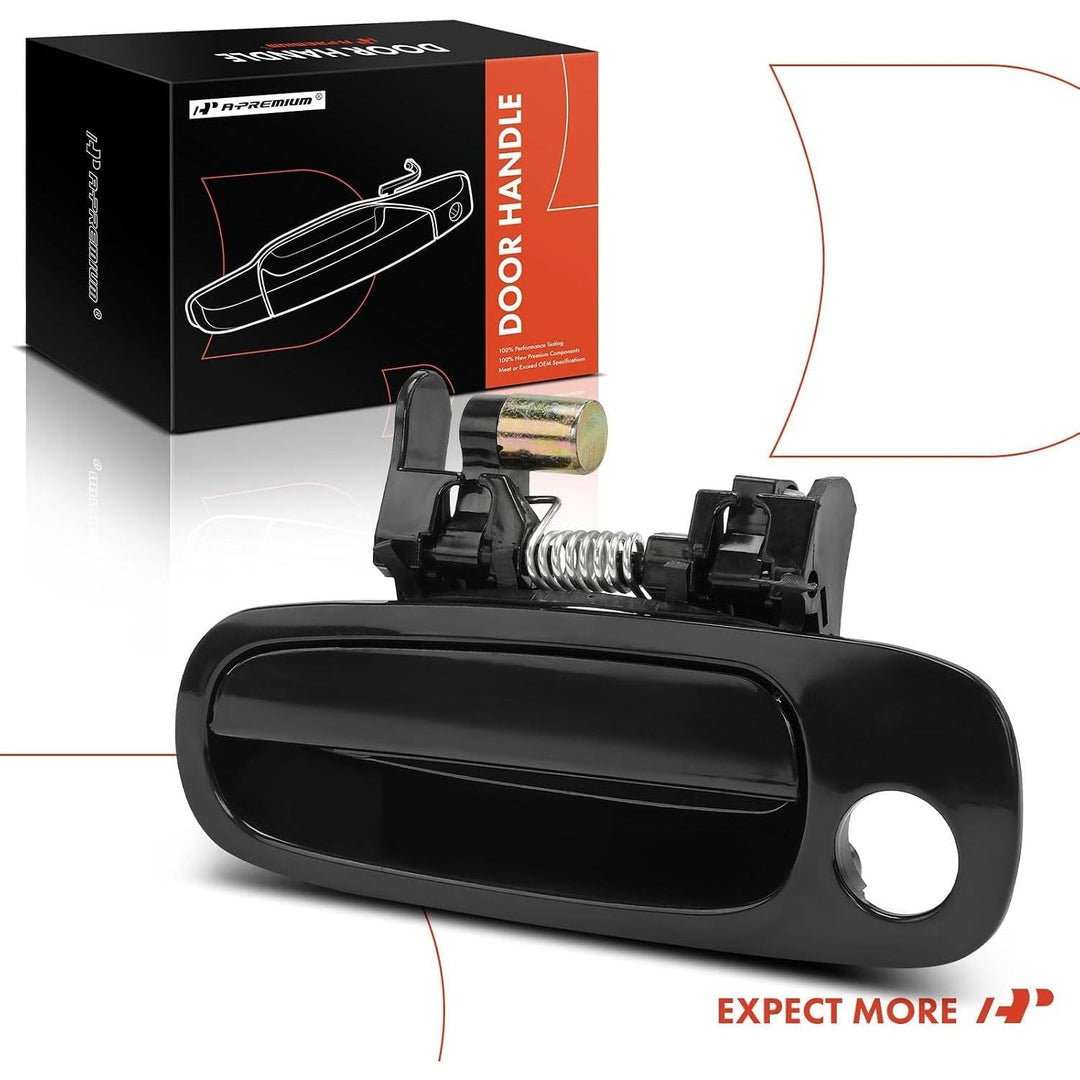 Smooth Black Front Driver Exterior Door Handle with Keyhole for Corolla and Prizm 1998–2002 - Just Closeouts Canada Inc.