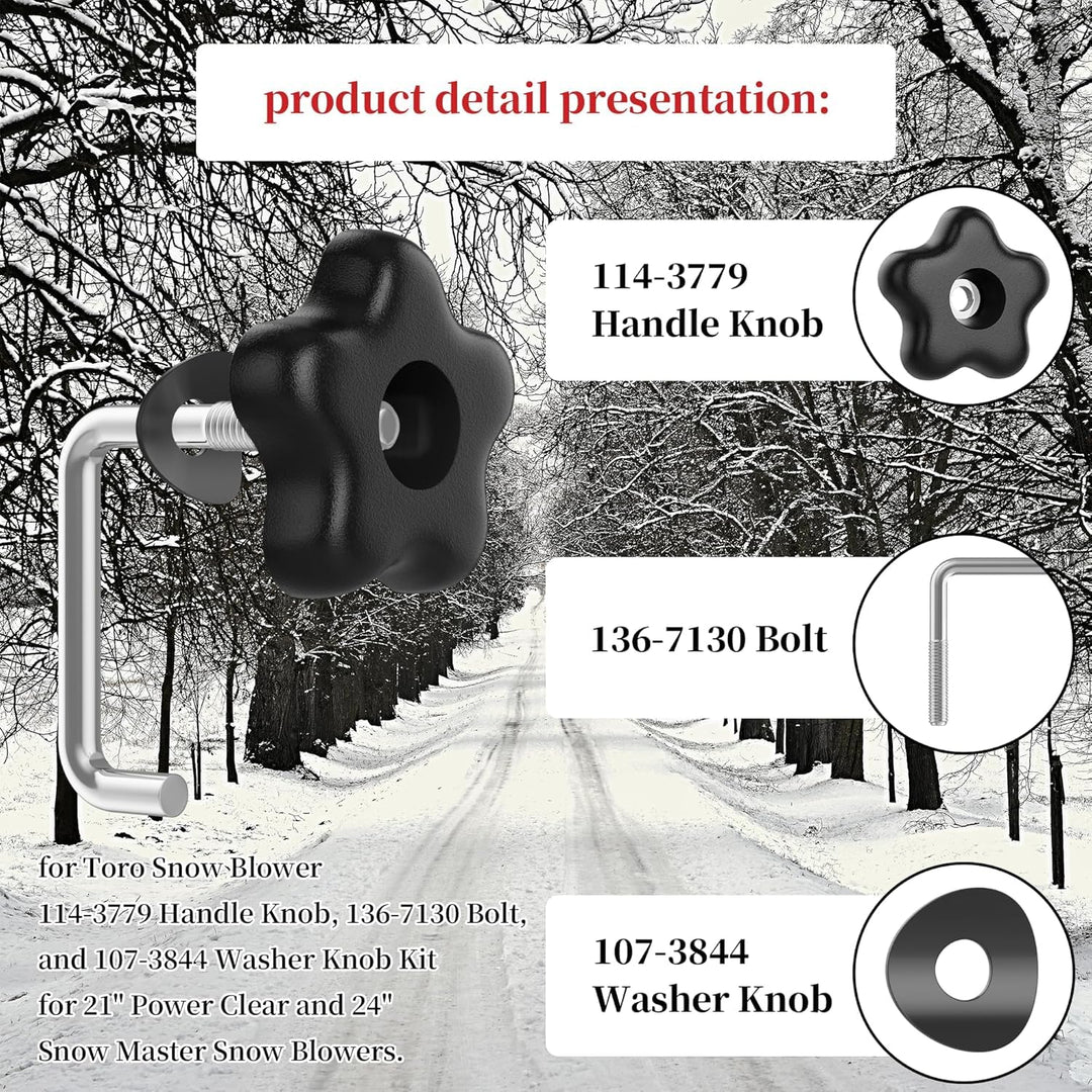 Snow Blower Handle Knob, Bolt & Washer Replacement Kit - Just Closeouts Canada Inc.X004HKJ5IX