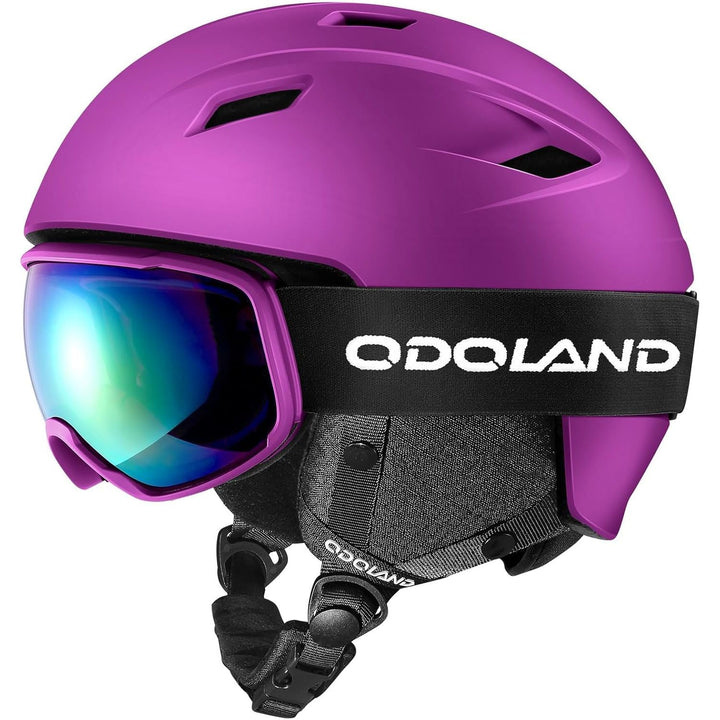 Snow Ski Helmet and Goggles Set, Sports Helmet and Protective Glasses - Windproof Protective Gear for Skiing, Snowboarding, Purple Small - Just Closeouts Canada Inc.X0029GRDQD