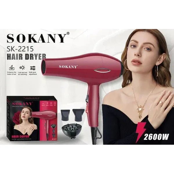 Sokany Professional Hair Dryer 2600w, SK-2215 - Just Closeouts Canada Inc.6942242500198