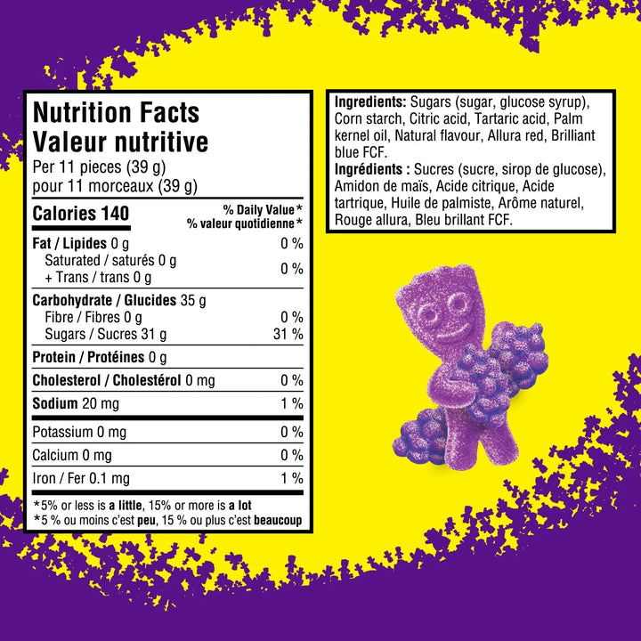 Sour Patch Kids Grape Candy, Sour then Sweet, Gummy Candy, 154 g - Just Closeouts Canada Inc.