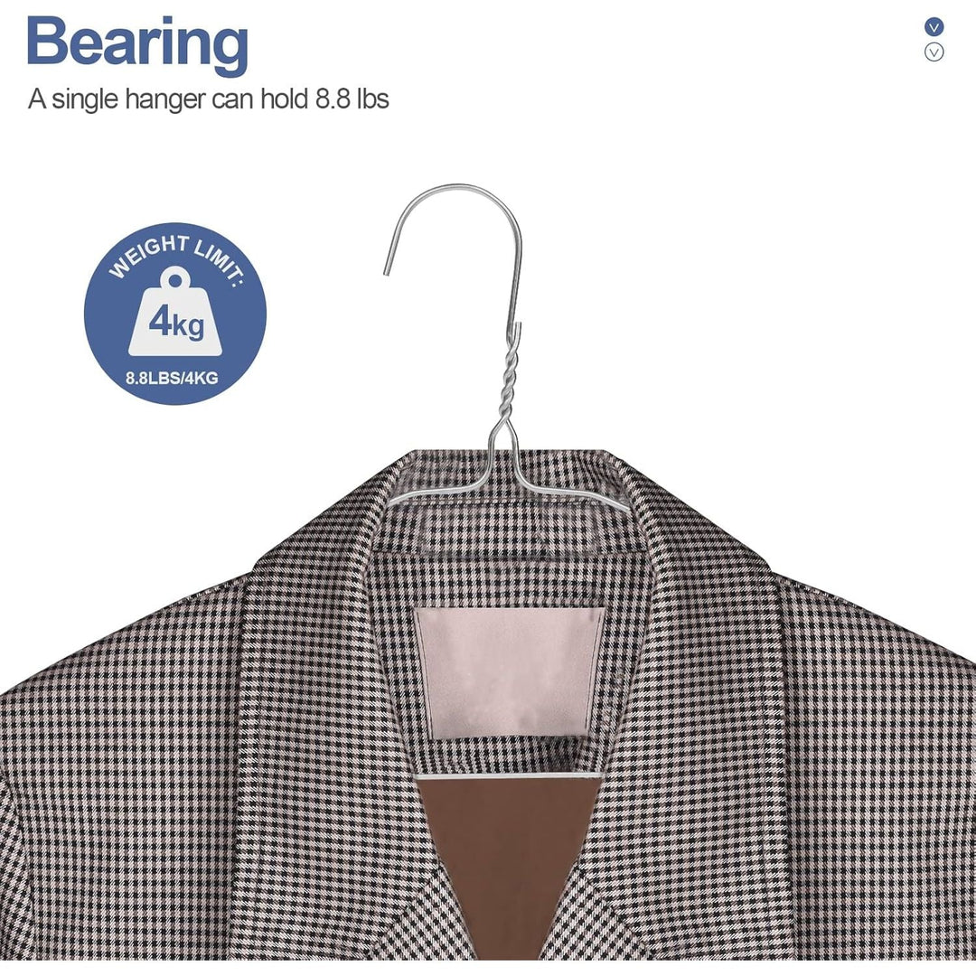 SPECILITE Wire Hangers 50 Pack, Metal Wire Clothes Hanger Bulk for Coats, Space Saving Metal Hangers Non Slip 16.7 Inch Ultra Thin, for Standard Size Suits, Shirts, Pants, Skirts - Just Closeouts Canada Inc.