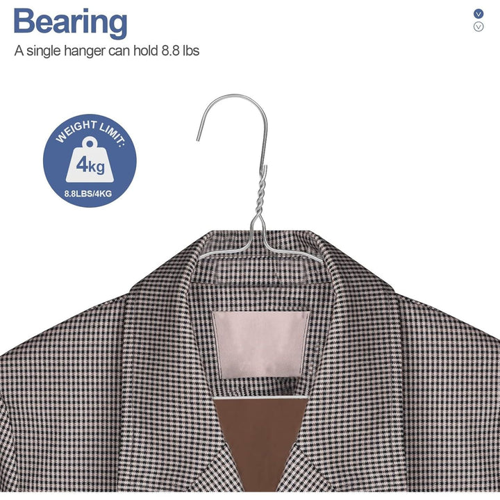 SPECILITE Wire Hangers 50 Pack, Metal Wire Clothes Hanger Bulk for Coats, Space Saving Metal Hangers Non Slip 16.7 Inch Ultra Thin, for Standard Size Suits, Shirts, Pants, Skirts - Just Closeouts Canada Inc.