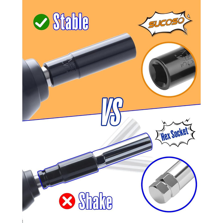Spline Lug Nut Key, 1/2" Drive Impact Socket Fit for M14x1.5 M14x2.0 9/16 - 18 Aftermarket Lugnuts, Thin Walled Design Spline Socket for Easy Removal or Install Truck Nuts, CR - MO Steel - Just Closeouts Canada Inc.X004OHYLX3