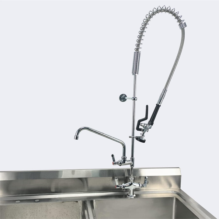Spray Valve Kitchen Commercial Faucet Pre Rinse Unit with Pot Filling Add On Spout Deck Mount Single Hole Double Handle (MS - 5801BDP) - Just Closeouts Canada Inc.X001YDNMOT