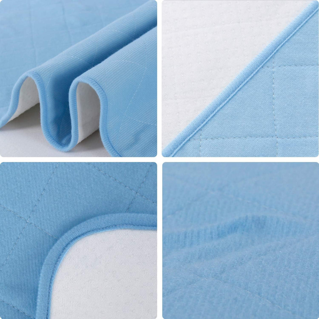 SPRINGSPIRIT Washable Bed Pads for Incontinence 34'' x 36'' (4 Pack), Absorbent Waterproof Bed Pads with Non - Slip Back for Adults, Kids, Blue - Just Closeouts Canada Inc.