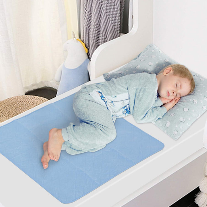 SPRINGSPIRIT Washable Bed Pads for Incontinence 34'' x 36'' (4 Pack), Absorbent Waterproof Bed Pads with Non - Slip Back for Adults, Kids, Blue - Just Closeouts Canada Inc.