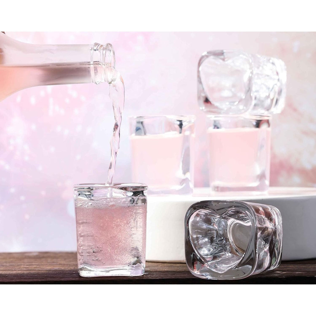 Srgeilzati Heart Shaped Shot Glasses Cute Bar Cart Accessories | Bar Cart Decor 2oz (6, Clear) - Just Closeouts Canada Inc.