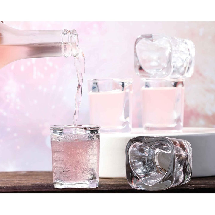 Srgeilzati Heart Shaped Shot Glasses Cute Bar Cart Accessories | Bar Cart Decor 2oz (6, Clear) - Just Closeouts Canada Inc.