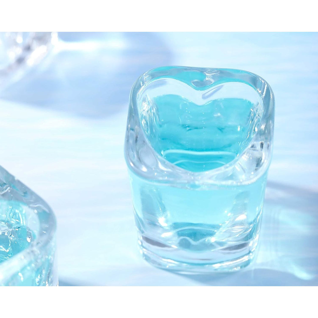 Srgeilzati Heart Shaped Shot Glasses Cute Bar Cart Accessories | Bar Cart Decor 2oz (6, Clear) - Just Closeouts Canada Inc.