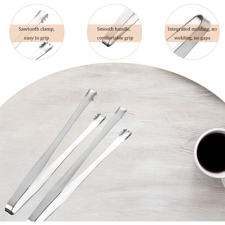 Stainless-Steel Ice and Food Tongs, 6-Inch, 2-Pack - Just Closeouts Canada Inc.X004KTN0IH