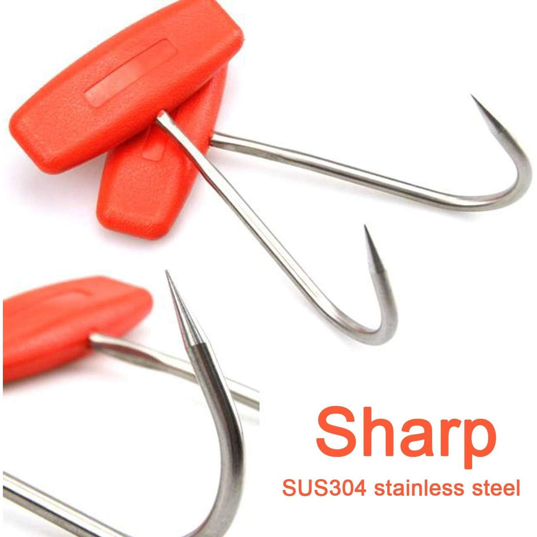 Stainless Steel Meat Hooks – Orange Handles, 6 Inch, 2 Pack - Just Closeouts Canada Inc.
