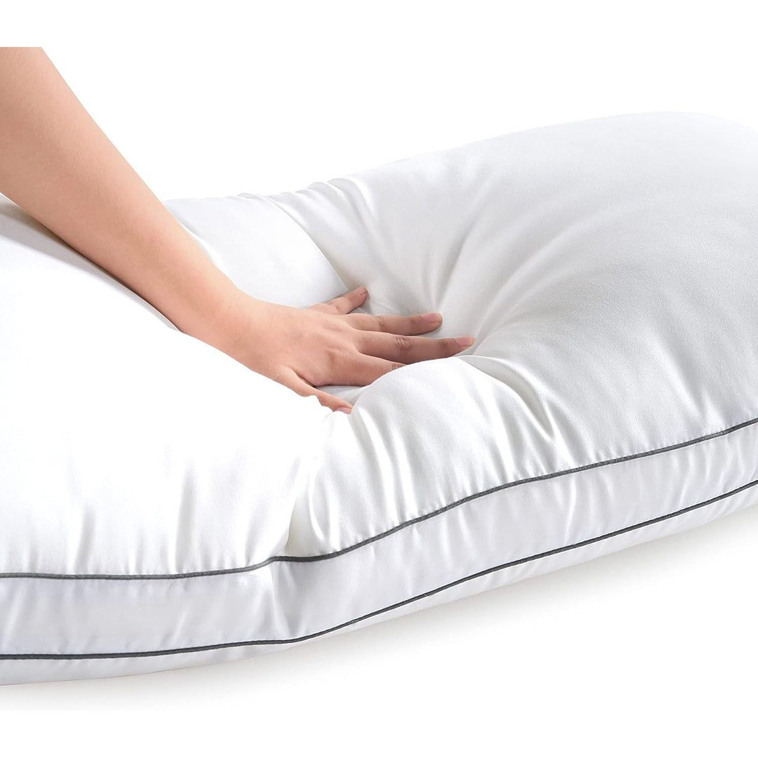 Standard Pillows for Sleeping - Bed Pillows Set of 4 Luxury Hotel Quality Down Alternative Pillows for Back and Side Sleeper, Soft and Supportive Gusseted Cool Breathable Pillow, 20x26 - Just Closeouts Canada Inc.