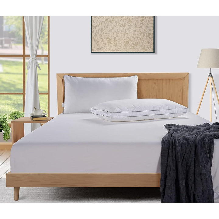 Standard Pillows for Sleeping - Bed Pillows Set of 4 Luxury Hotel Quality Down Alternative Pillows for Back and Side Sleeper, Soft and Supportive Gusseted Cool Breathable Pillow, 20x26 - Just Closeouts Canada Inc.