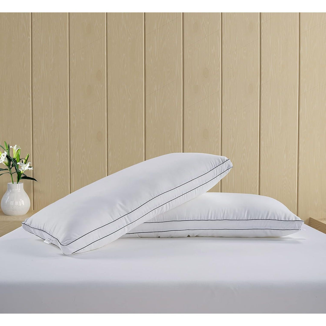 Standard Pillows for Sleeping - Bed Pillows Set of 4 Luxury Hotel Quality Down Alternative Pillows for Back and Side Sleeper, Soft and Supportive Gusseted Cool Breathable Pillow, 20x26 - Just Closeouts Canada Inc.