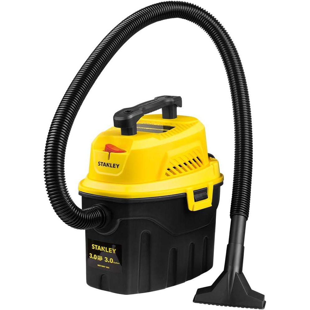 Stanley SL18910P-3 Wet/Dry, 3 Gallon, 3 Horsepower, Portable Car Vacuum, 3.0 HP AC, Black+Yellow - Just Closeouts Canada Inc.