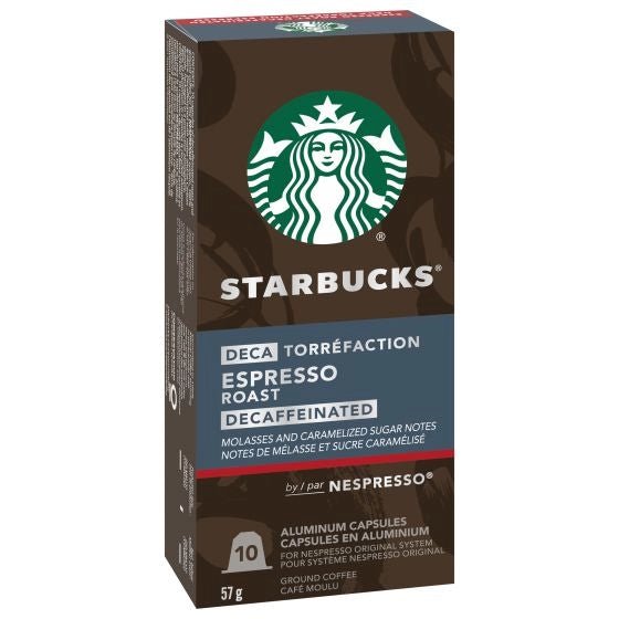 Starbucks® Decaffeinated Espresso Roast Capsules for Nespresso, 10ct - Just Closeouts Canada Inc.7613038176390