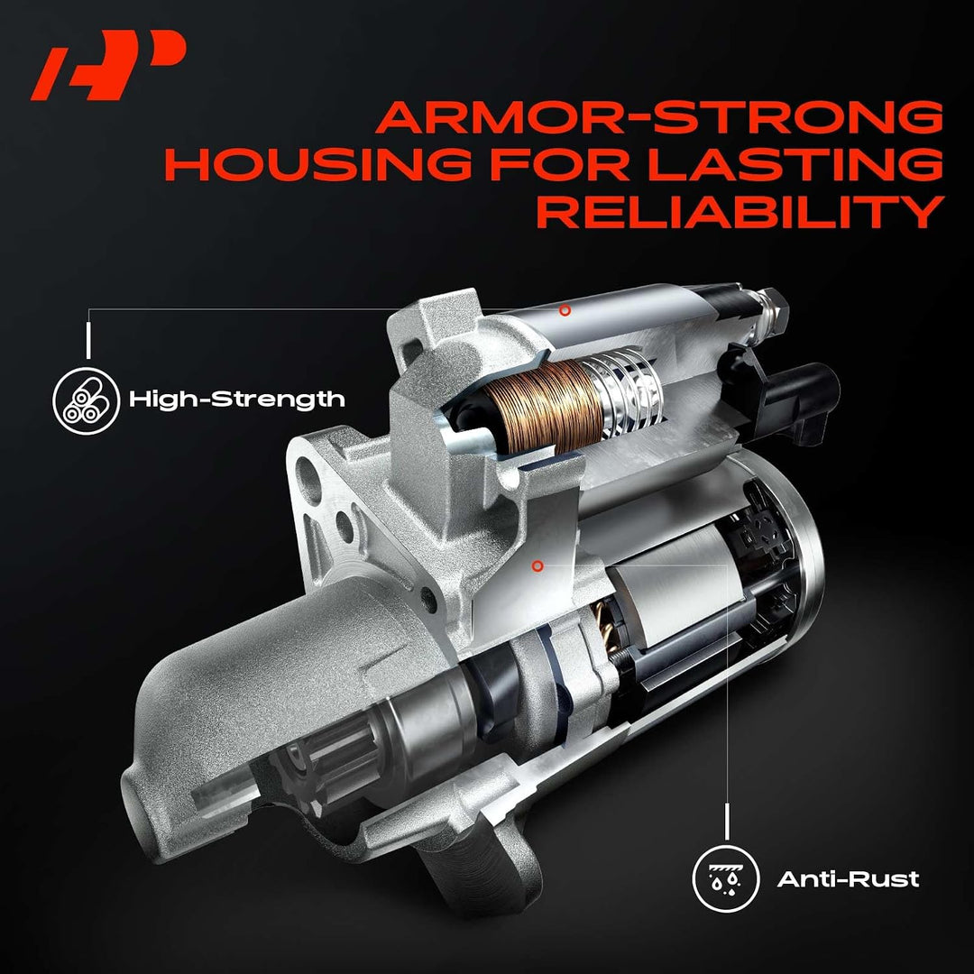 Starter Motor Compatible with Honda CR-V 2002 2003 2004 2005 2006 2.4L L4 Engine, 1.6KW 12V 9 Teeth Clockwise, Replace 17844N, 31200-PPA-505, 31200-PPA-A01 - Just Closeouts Canada Inc.