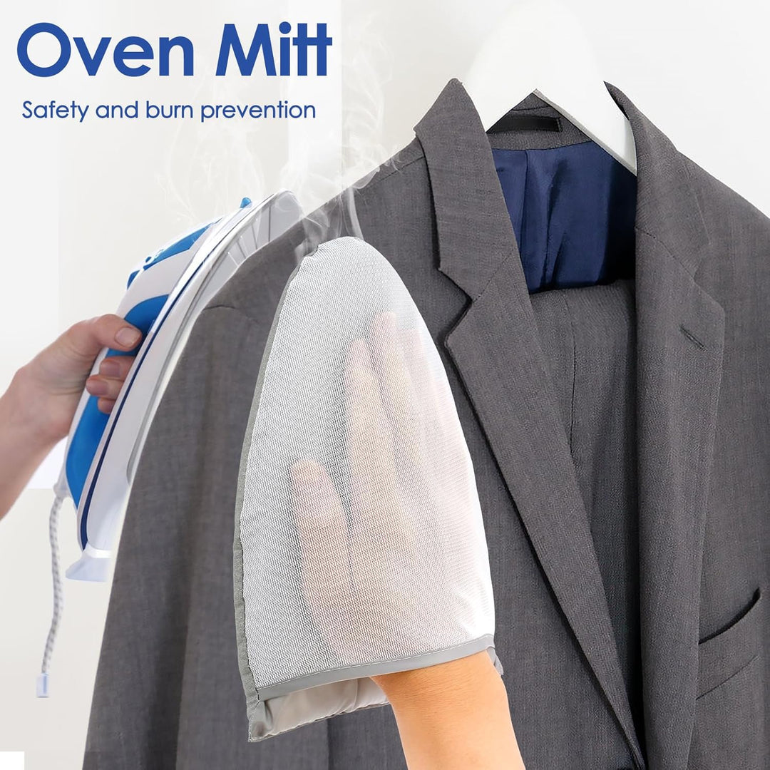 Steamer Stand for Clothes, Steamer Rack for Clothes, Adjustable Garment Hanger for Steaming Clothes Handheld Garment Steamer Rack w Ironing Gloves Hair Remover Steam Iron Stand Steamer Hanger Standing - Just Closeouts Canada Inc.