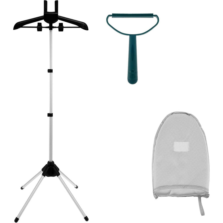 Steamer Stand for Clothes, Steamer Rack for Clothes, Adjustable Garment Hanger for Steaming Clothes Handheld Garment Steamer Rack w Ironing Gloves Hair Remover Steam Iron Stand Steamer Hanger Standing - Just Closeouts Canada Inc.