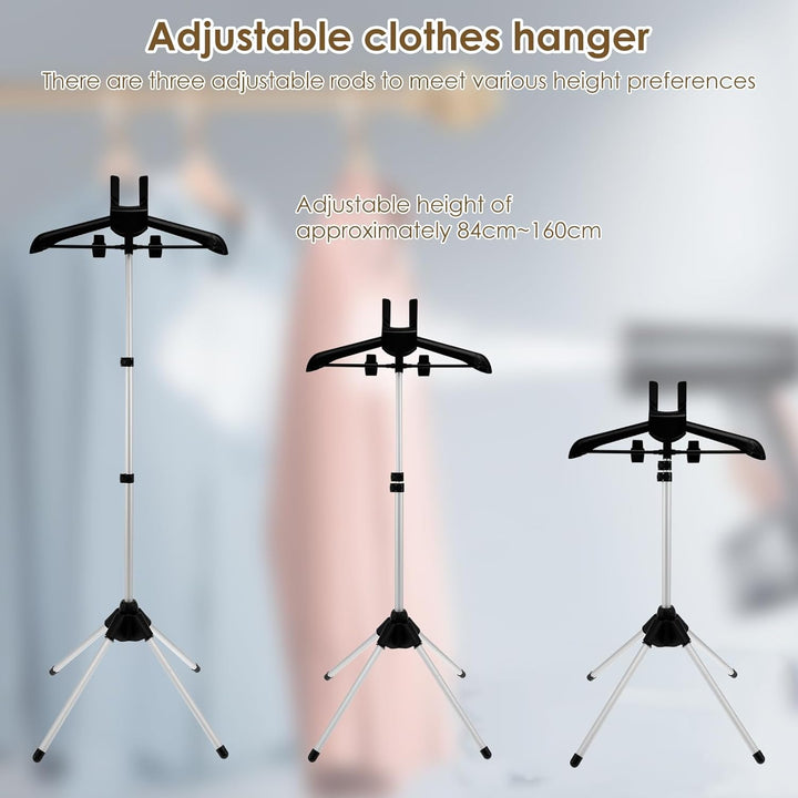 Steamer Stand for Clothes, Steamer Rack for Clothes, Adjustable Garment Hanger for Steaming Clothes Handheld Garment Steamer Rack w Ironing Gloves Hair Remover Steam Iron Stand Steamer Hanger Standing - Just Closeouts Canada Inc.