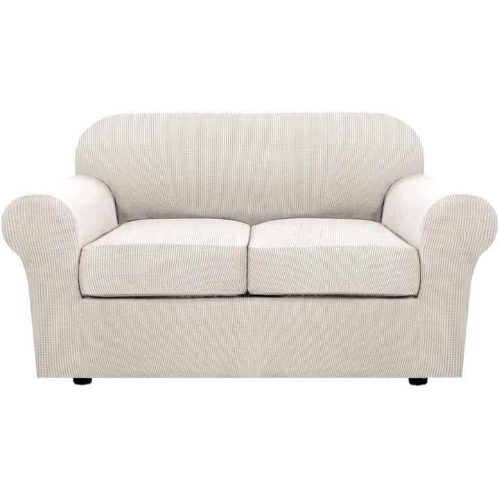 Stretch Loveseat Cover Set, Ivory, 3 Pieces, 58–70 in - Just Closeouts Canada Inc.