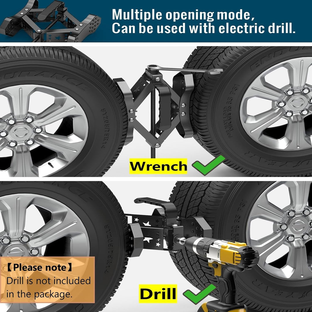 Sulythw X - Shaped Wheel Chocks for Travel Trailer, Allow Drill Adjust, RV Stabilizers X chocks Camper Wheel Chock for Travel Trailers RV Accessories Wrench Adjustable 3.5'' to 10.5''2 Set, Black - Just Closeouts Canada Inc.