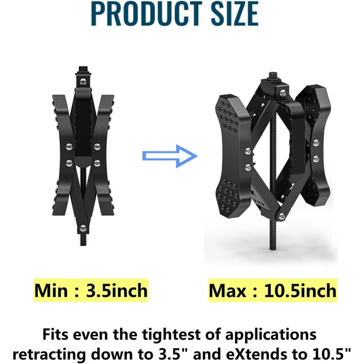 Sulythw X - Shaped Wheel Chocks for Travel Trailer, Allow Drill Adjust, RV Stabilizers X chocks Camper Wheel Chock for Travel Trailers RV Accessories Wrench Adjustable 3.5'' to 10.5''2 Set, Black - Just Closeouts Canada Inc.