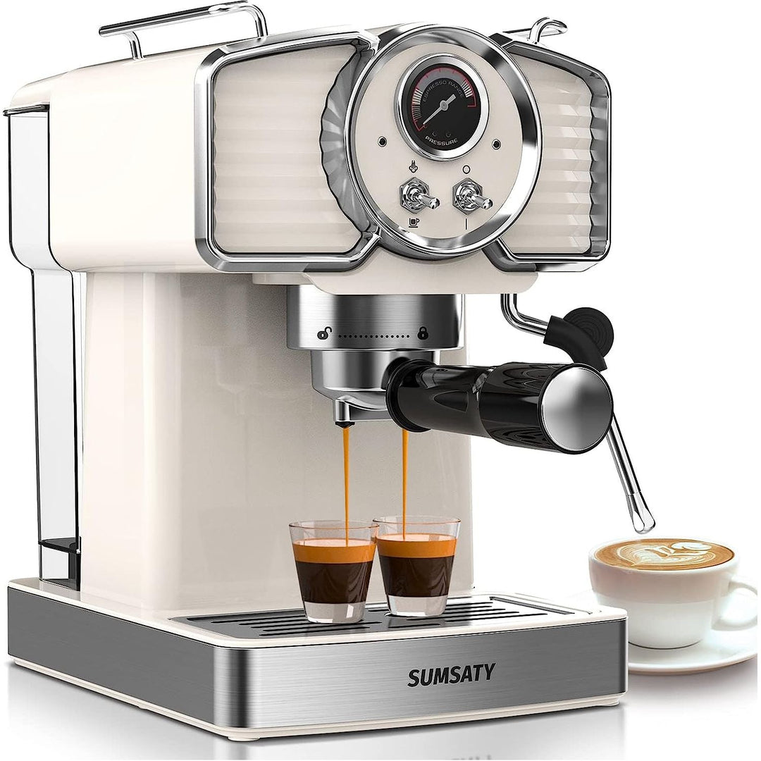Sumsaty Espresso Coffee Machine 20 Bar, Retro Espresso Maker with