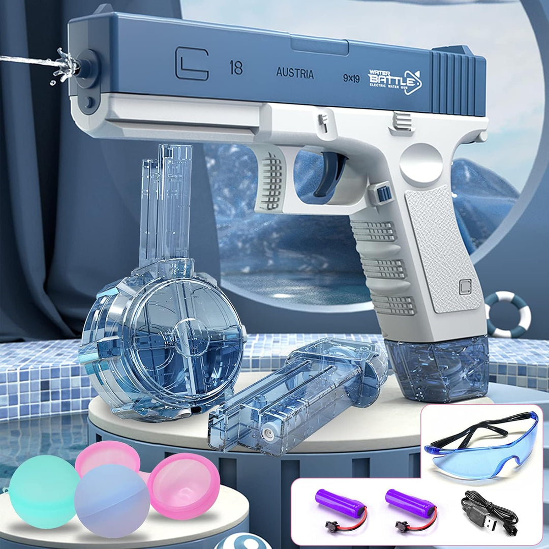 SUZUTOY Electric Water Guns for Kids Adults, 434CC+58CC High Capacity Squirt Guns Up to 32 FT Range, One - Button Automatic Strongest Water Blaster Summer Party Swimming Pool Beach Outdoor Activity - Just Closeouts Canada Inc.