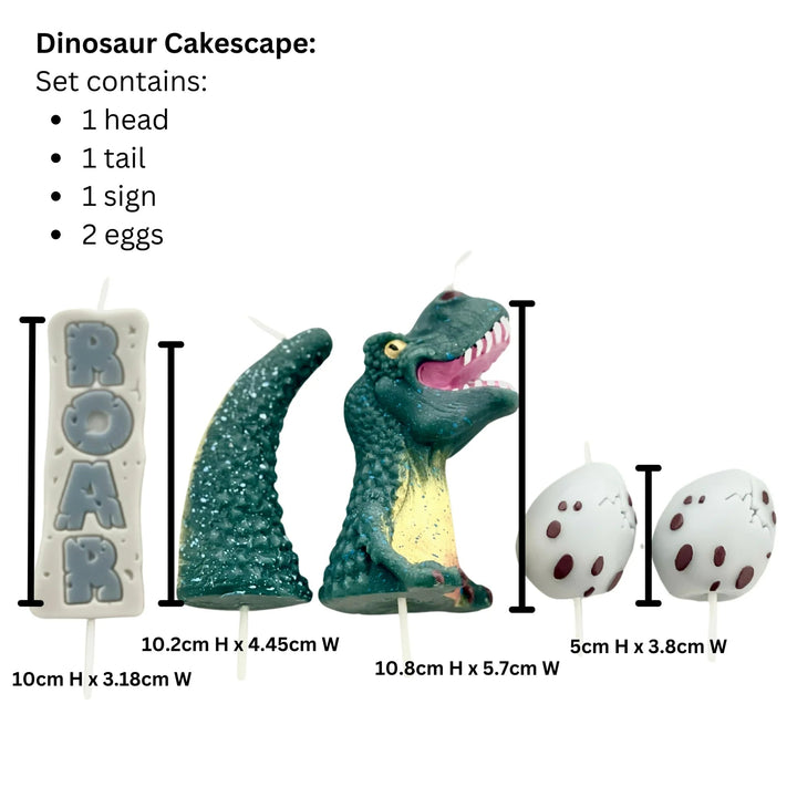 Sweet Wishes Candle Co. Dinosaur Birthday Candles, Dinosaur Cake Topper, 5pc. Set, Green - Just Closeouts Canada Inc.