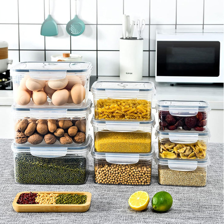 SwellishColor Fresh Food Storage Containers,3 Pack Large Capacity Produce Saver Box with Drain Baskets & Lid for Vegetable and Fruit - BPA Free Stackable Refrigerator Organizer for Kitchen Storage - Just Closeouts Canada Inc.
